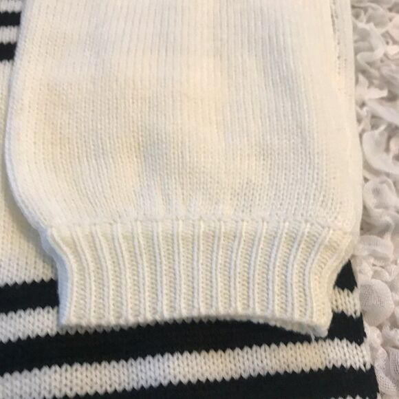 Blue B Sweater black stripe long sleeve crew neck knit size M/L  academia - Picture 5 of 8